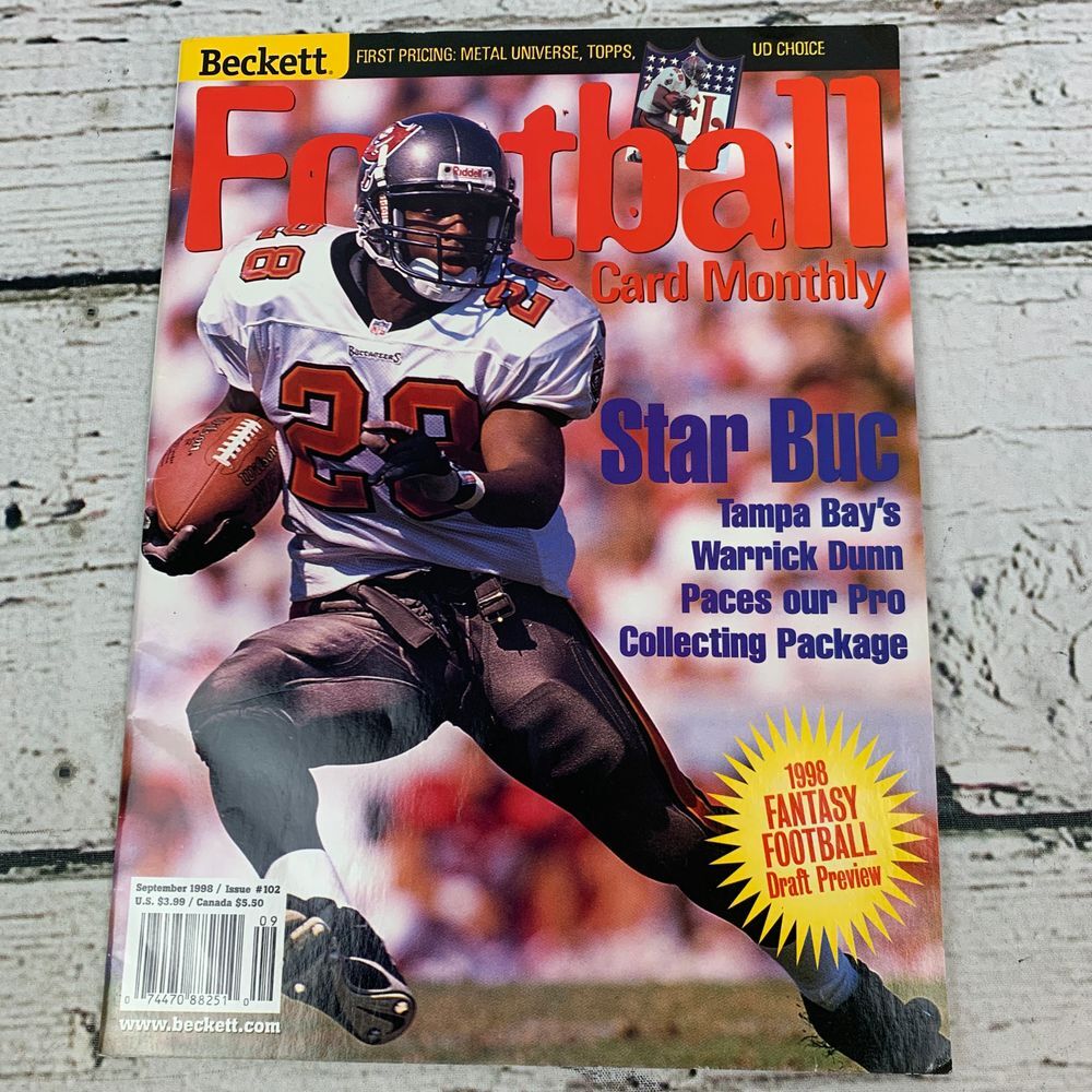 Beckett Football‎ Card Monthly Magazine Sept 1998 Fantasy Football Draft Preview